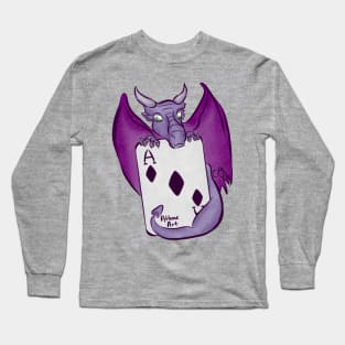 Demisexual Pride Subtle Ace of Diamonds Dragon Long Sleeve T-Shirt